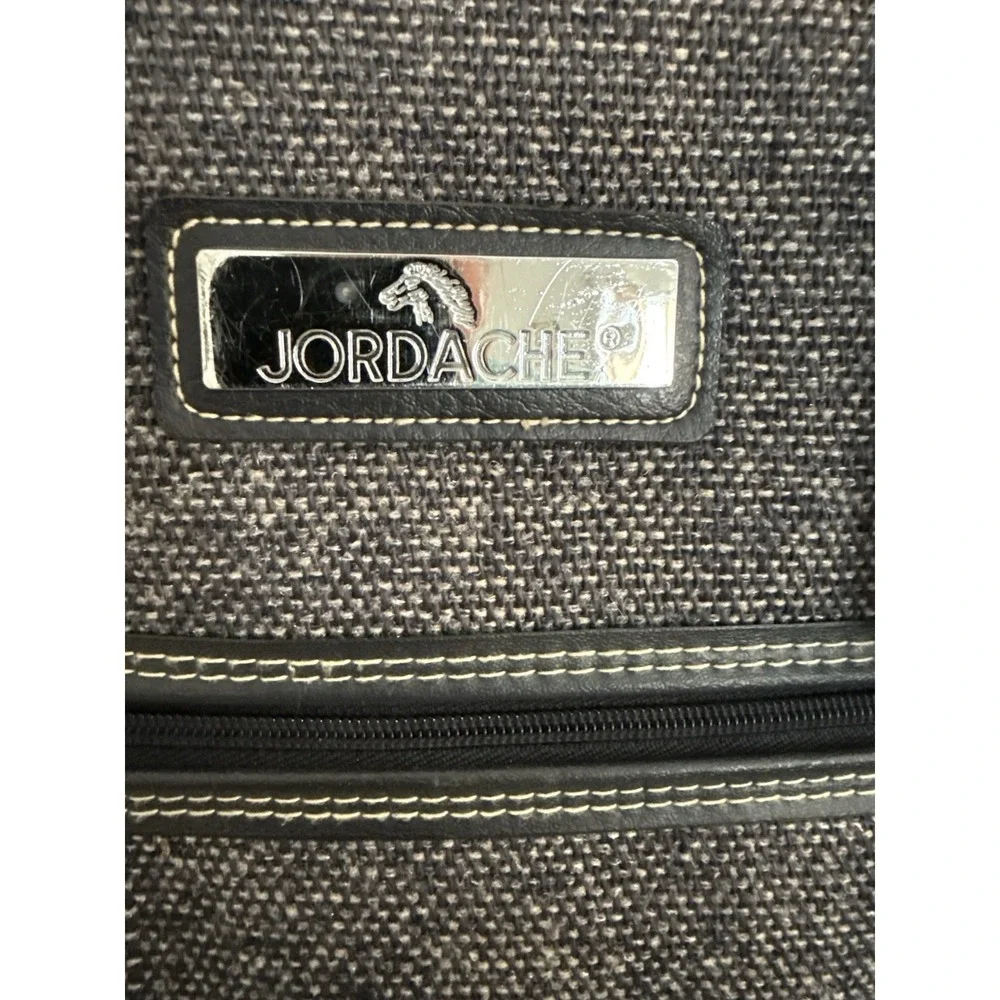 Vintage Jordache Garment Bag Suit‎ Carrier Travel Bag W/ Key Strap Tag Gray